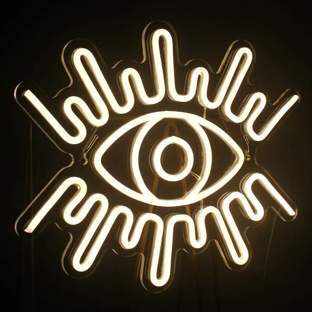 Pink Evil Eye Greek Spiritual Neon Light LED Wall Decor Dorm Bedroom Bathroom